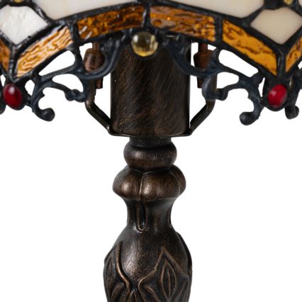 Brilagi - Tiffany vitražna stolna lampa SLONOVAČA 1xE27/60W/230V