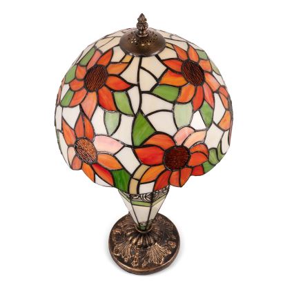 Brilagi - Tiffany vitražna stolna lampa SUNFLOWER 1xE27/60W/230V + 1xE14/40W