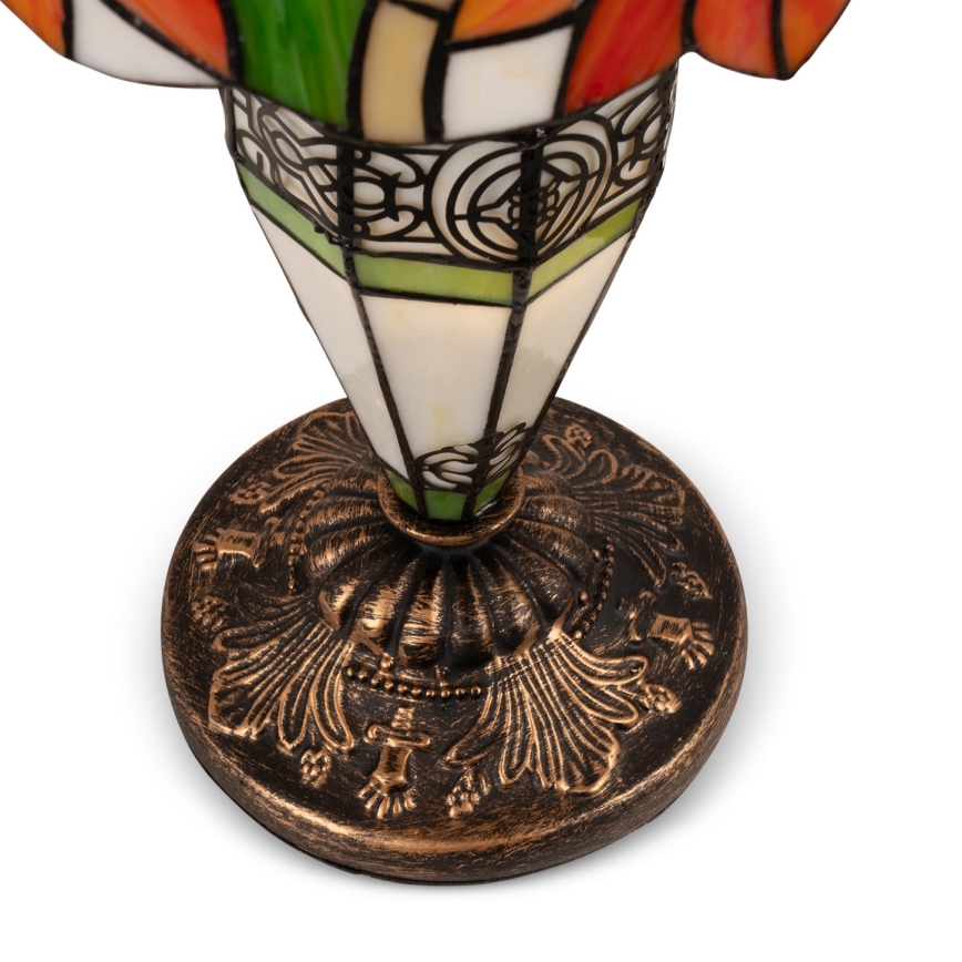 Brilagi - Tiffany vitražna stolna lampa SUNFLOWER 1xE27/60W/230V + 1xE14/40W