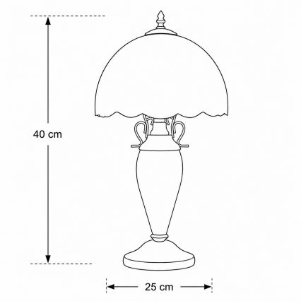 Brilagi - Tiffany vitražna stolna lampa SUNFLOWER 1xE27/60W/230V + 1xE14/40W