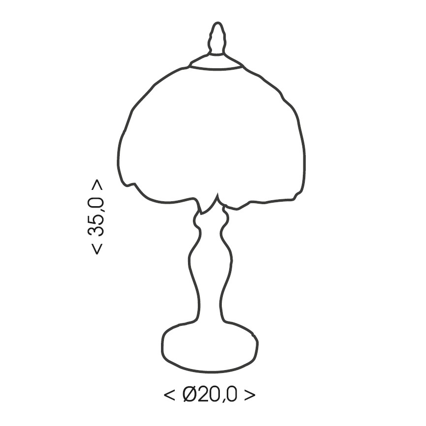Brilagi - Tiffany vitražna stolna lampa SUNFLOWER 1xE27/60W/230V