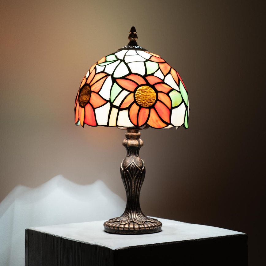 Brilagi - Tiffany vitražna stolna lampa SUNFLOWER 1xE27/60W/230V