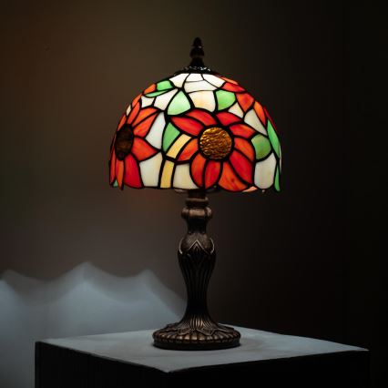 Brilagi - Tiffany vitražna stolna lampa SUNFLOWER 1xE27/60W/230V