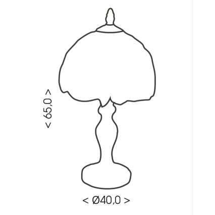 Brilagi - Tiffany vitražna stolna lampa SUNFLOWER 1xE27/60W/230V