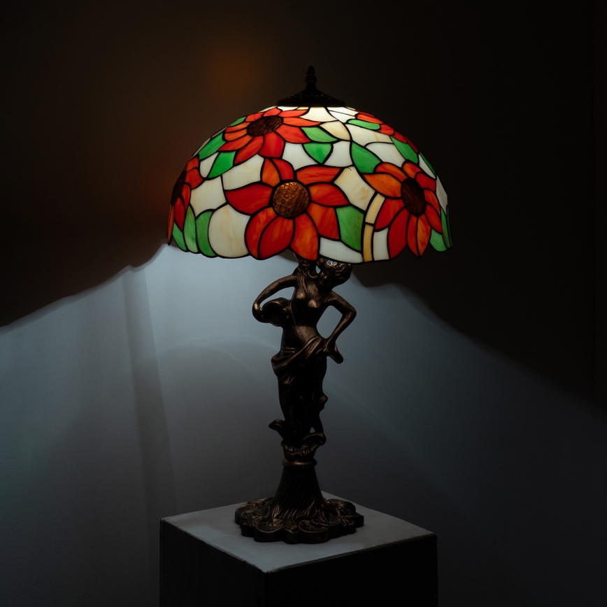Brilagi - Tiffany vitražna stolna lampa SUNFLOWER 1xE27/60W/230V
