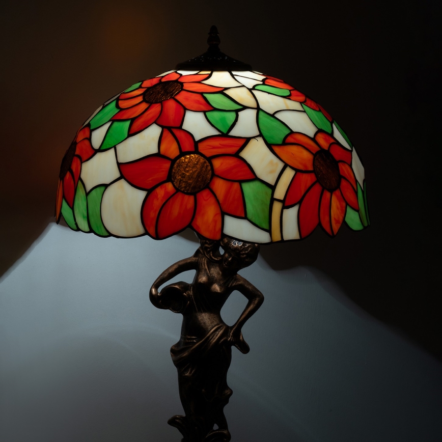 Brilagi - Tiffany vitražna stolna lampa SUNFLOWER 1xE27/60W/230V