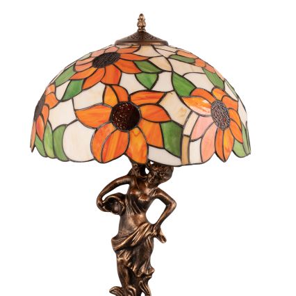 Brilagi - Tiffany vitražna stolna lampa SUNFLOWER 1xE27/60W/230V