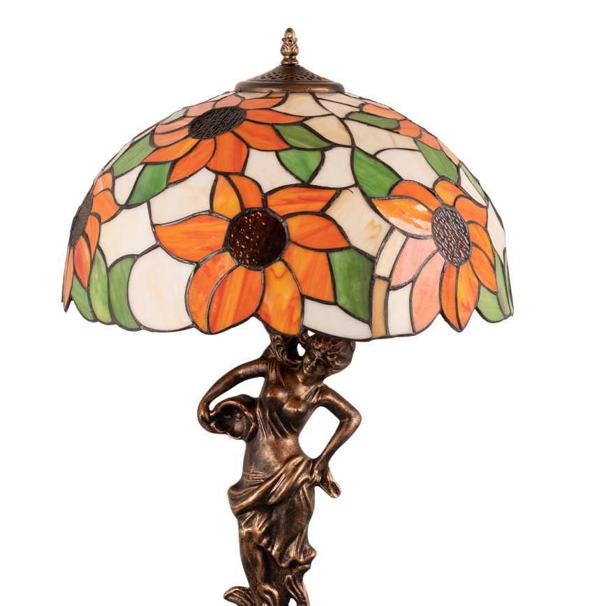 Brilagi - Tiffany vitražna stolna lampa SUNFLOWER 1xE27/60W/230V