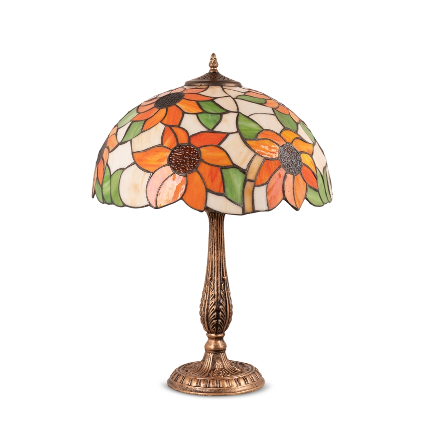 Brilagi - Tiffany vitražna stolna lampa SUNFLOWER 2xE27/60W/230V
