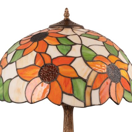 Brilagi - Tiffany vitražna stolna lampa SUNFLOWER 2xE27/60W/230V