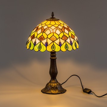Brilagi - Tiffany vitražna stolna svjetiljka MARGARET 1xE27/40W/230V