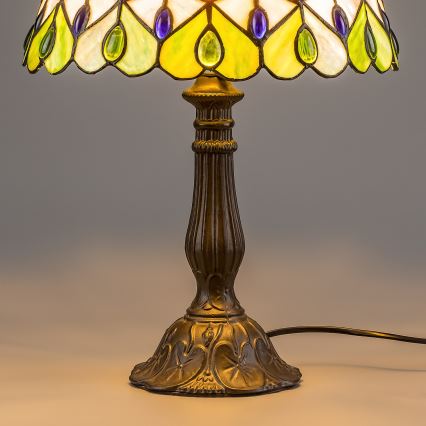 Brilagi - Tiffany vitražna stolna svjetiljka MARGARET 1xE27/40W/230V