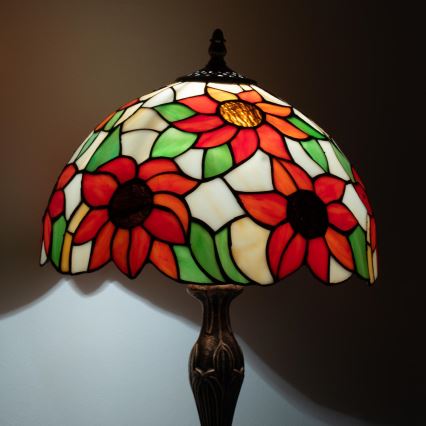 BRILAGI - Tiffany vitražna stolna svjetiljka SUNFLOWER 1xE27/60W/230V