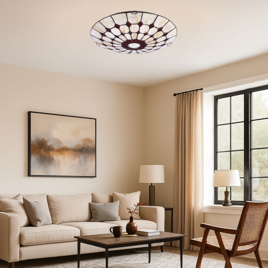 Brilagi - Tiffany vitražna stropna svjetiljka DORAN 2xE27/60W/230V