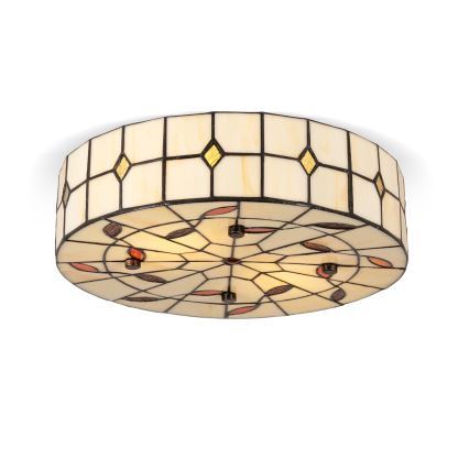 BRILAGI - Tiffany vitražna stropna svjetiljka FOLIA 2xE27/60W/230V Ø 40 cm