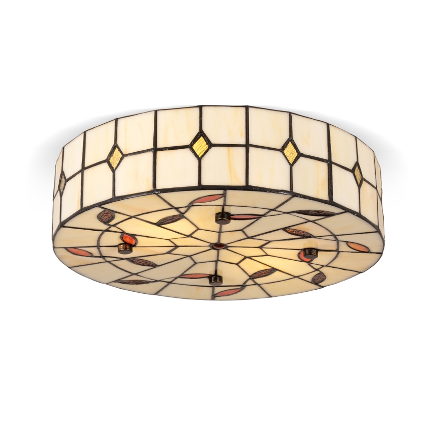 BRILAGI - Tiffany vitražna stropna svjetiljka FOLIA 2xE27/60W/230V Ø 40 cm