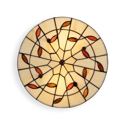 Brilagi - Tiffany vitražna stropna svjetiljka FOLIA 3xE27/60W/230V, promjer 40 cm