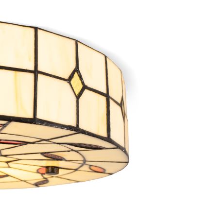 Brilagi - Tiffany vitražna stropna svjetiljka FOLIA 3xE27/60W/230V, promjer 40 cm