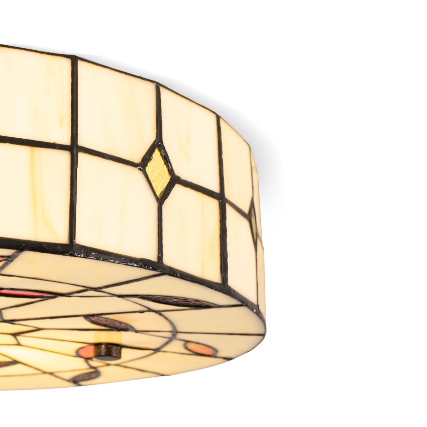 Brilagi - Tiffany vitražna stropna svjetiljka FOLIA 3xE27/60W/230V, promjer 40 cm