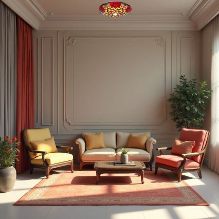 Brilagi - Tiffany vitražna stropna svjetiljka GARLAN 2xE27/60W/230V