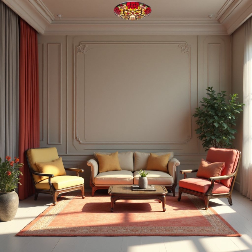 Brilagi - Tiffany vitražna stropna svjetiljka GARLAN 2xE27/60W/230V