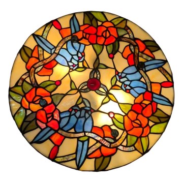 Brilagi - Tiffany vitražna stropna svjetiljka JUNGLE, 3xE27/60W/230V, Ø 40 cm