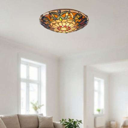 Brilagi - Tiffany vitražna stropna svjetiljka LUISA 2xE27/60W/230V Ø 40 cm