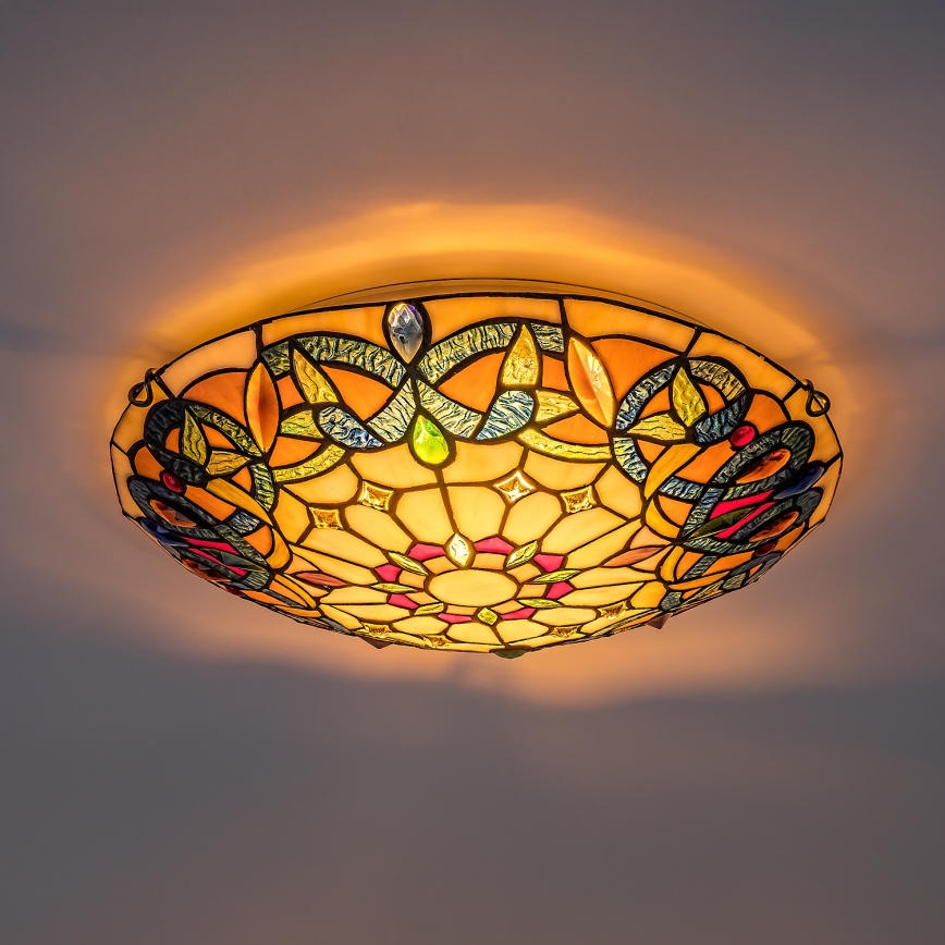 Brilagi - Tiffany vitražna stropna svjetiljka LUISA 2xE27/60W/230V Ø 40 cm