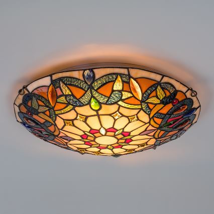 Brilagi - Tiffany vitražna stropna svjetiljka LUISA 2xE27/60W/230V Ø 40 cm