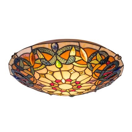 Brilagi - Tiffany vitražna stropna svjetiljka LUISA 2xE27/60W/230V Ø 40 cm