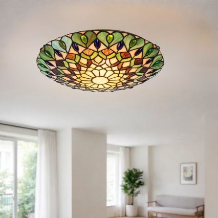 Brilagi - Tiffany vitražna stropna svjetiljka MARGARET 2xE27/60W/230V Ø 40 cm