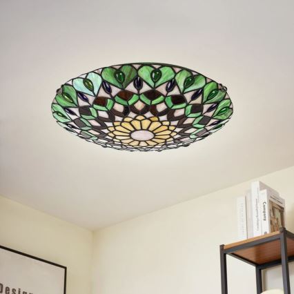 Brilagi - Tiffany vitražna stropna svjetiljka MARGARET 2xE27/60W/230V Ø 40 cm