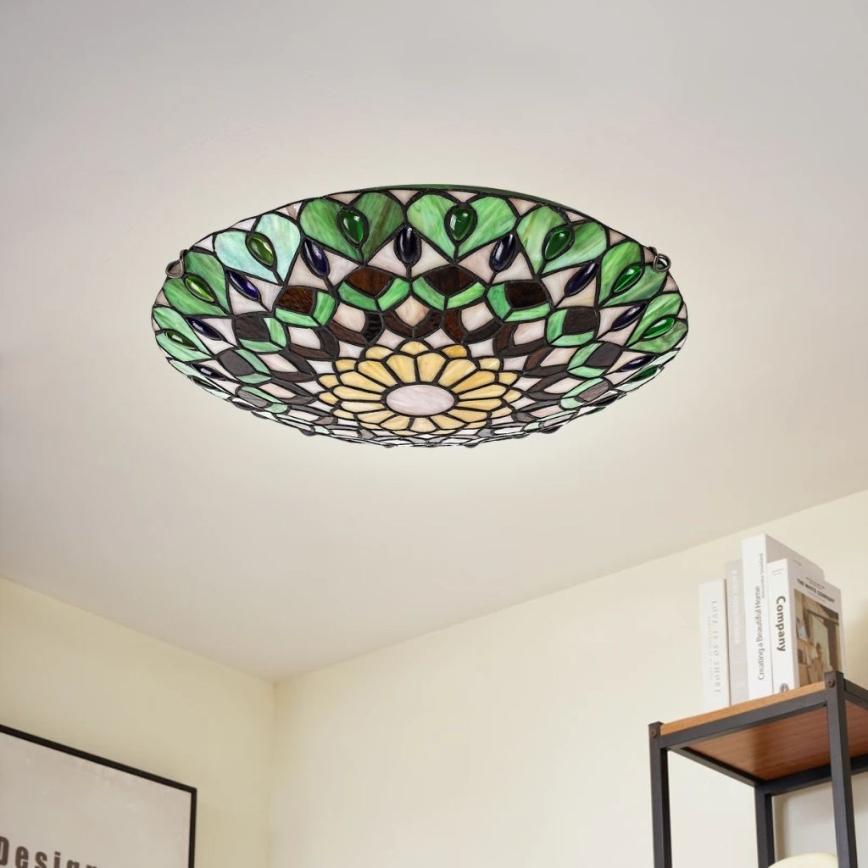 Brilagi - Tiffany vitražna stropna svjetiljka MARGARET 2xE27/60W/230V Ø 40 cm