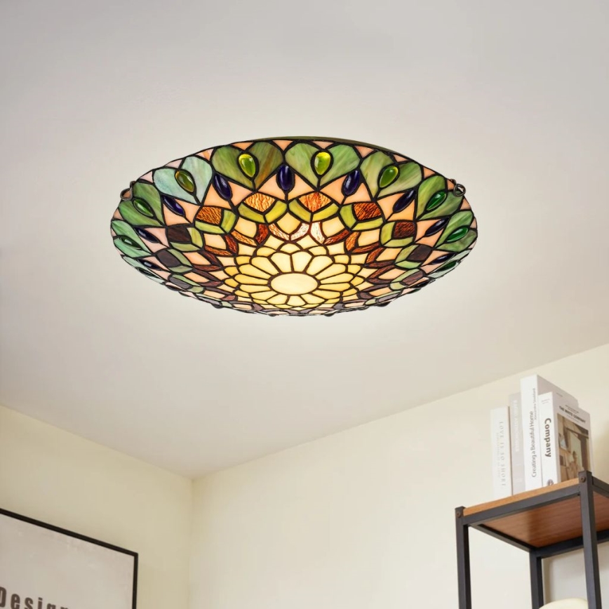 Brilagi - Tiffany vitražna stropna svjetiljka MARGARET 2xE27/60W/230V Ø 40 cm