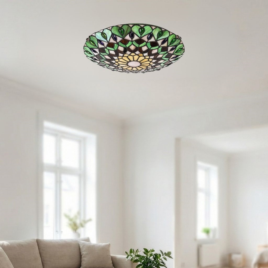 Brilagi - Tiffany vitražna stropna svjetiljka MARGARET 2xE27/60W/230V Ø 40 cm