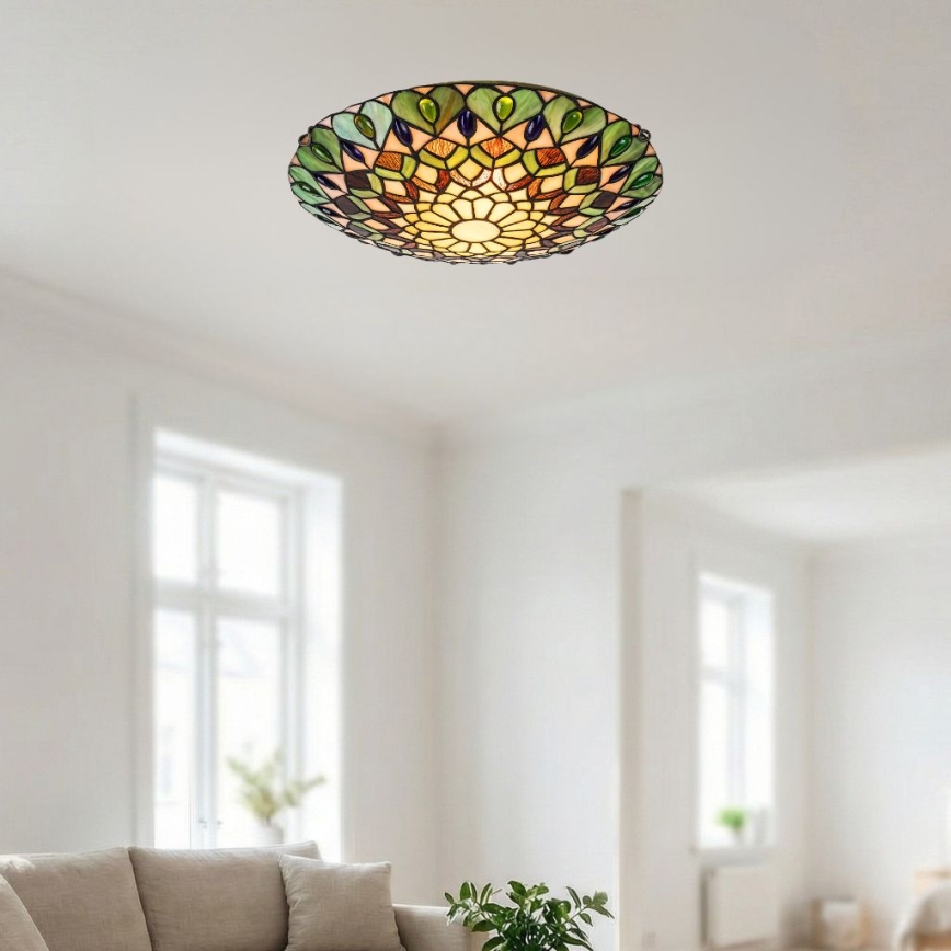 Brilagi - Tiffany vitražna stropna svjetiljka MARGARET 2xE27/60W/230V Ø 40 cm