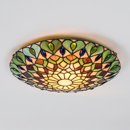 Brilagi - Tiffany vitražna stropna svjetiljka MARGARET 2xE27/60W/230V Ø 40 cm