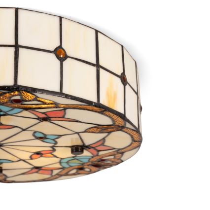 BRILAGI - Tiffany vitražna stropna svjetiljka MIRABELLA 2xE27/60W/230V Ø 40 cm