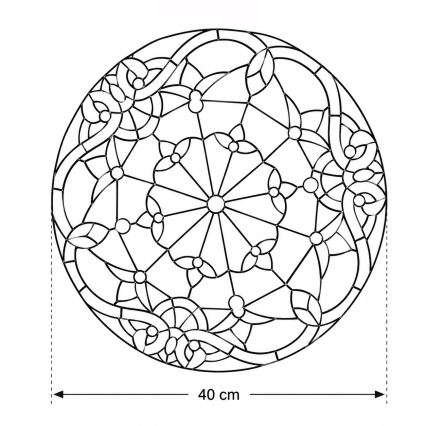 BRILAGI - Tiffany vitražna stropna svjetiljka MIRABELLA 2xE27/60W/230V Ø 40 cm