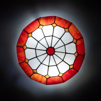 Brilagi - Tiffany vitražna stropna svjetiljka SIENNA, 2x E27/60W/230V, promjer 40 cm