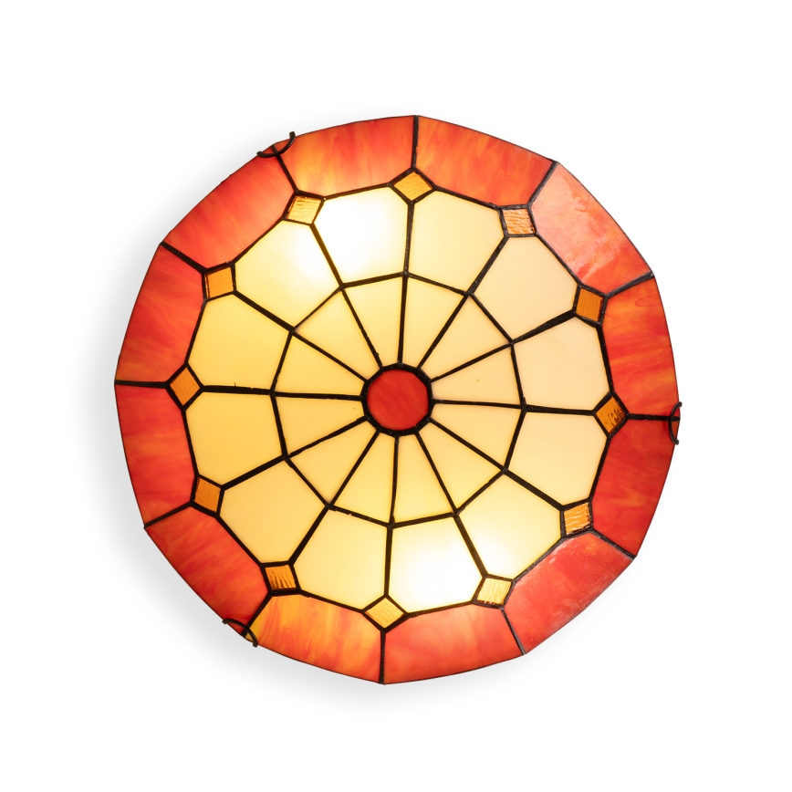 Brilagi - Tiffany vitražna stropna svjetiljka SIENNA, 2x E27/60W/230V, promjer 40 cm