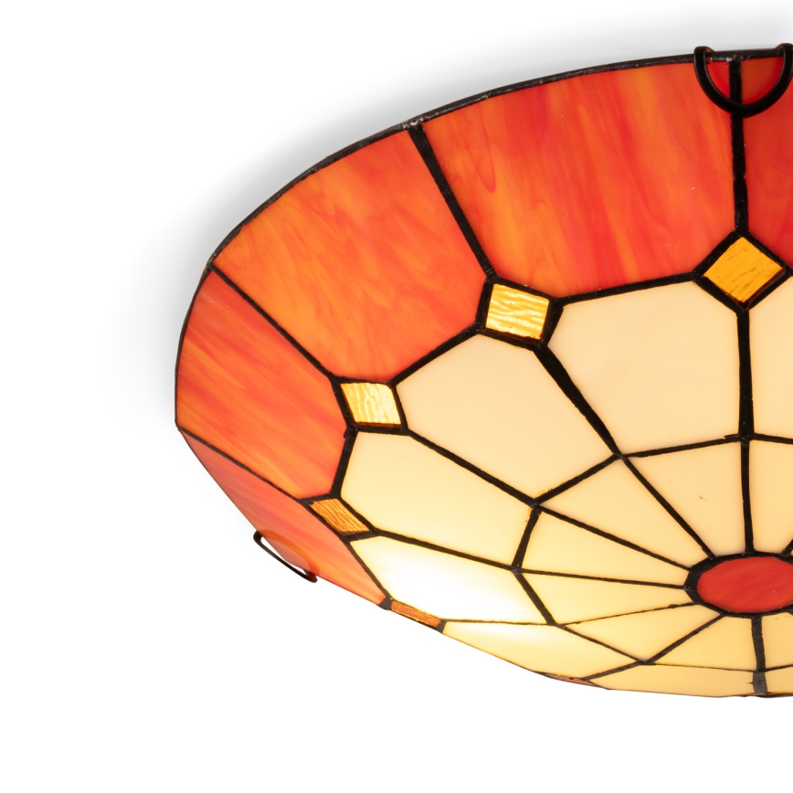 Brilagi - Tiffany vitražna stropna svjetiljka SIENNA, 2x E27/60W/230V, promjer 40 cm