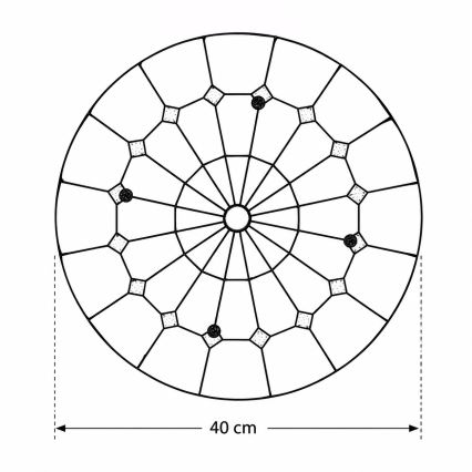 Brilagi - Tiffany vitražna stropna svjetiljka SIENNA 3xE27/60W/230V Ø 40 cm