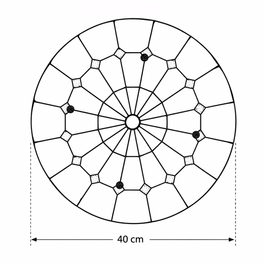 Brilagi - Tiffany vitražna stropna svjetiljka SIENNA 3xE27/60W/230V Ø 40 cm