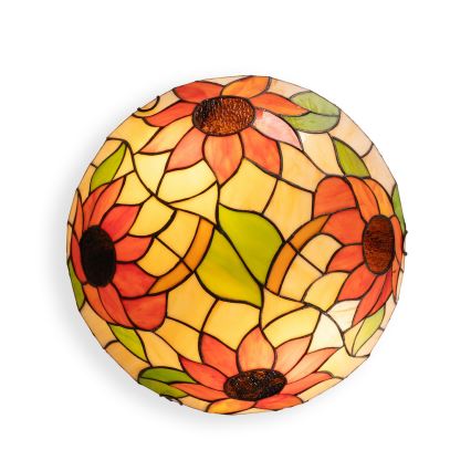Brilagi - Tiffany vitražna stropna svjetiljka SUNFLOWER 2xE27/60W/230V Ø 40 cm