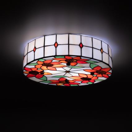 Brilagi - Tiffany vitražna stropna svjetiljka SUNFLOWER 3xE27/60W/230V, promjer 40 cm