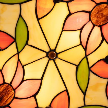 Brilagi - Tiffany vitražna stropna svjetiljka SUNFLOWER 3xE27/60W/230V, promjer 40 cm