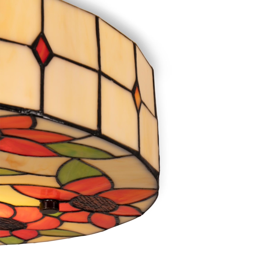 Brilagi - Tiffany vitražna stropna svjetiljka SUNFLOWER 3xE27/60W/230V, promjer 40 cm
