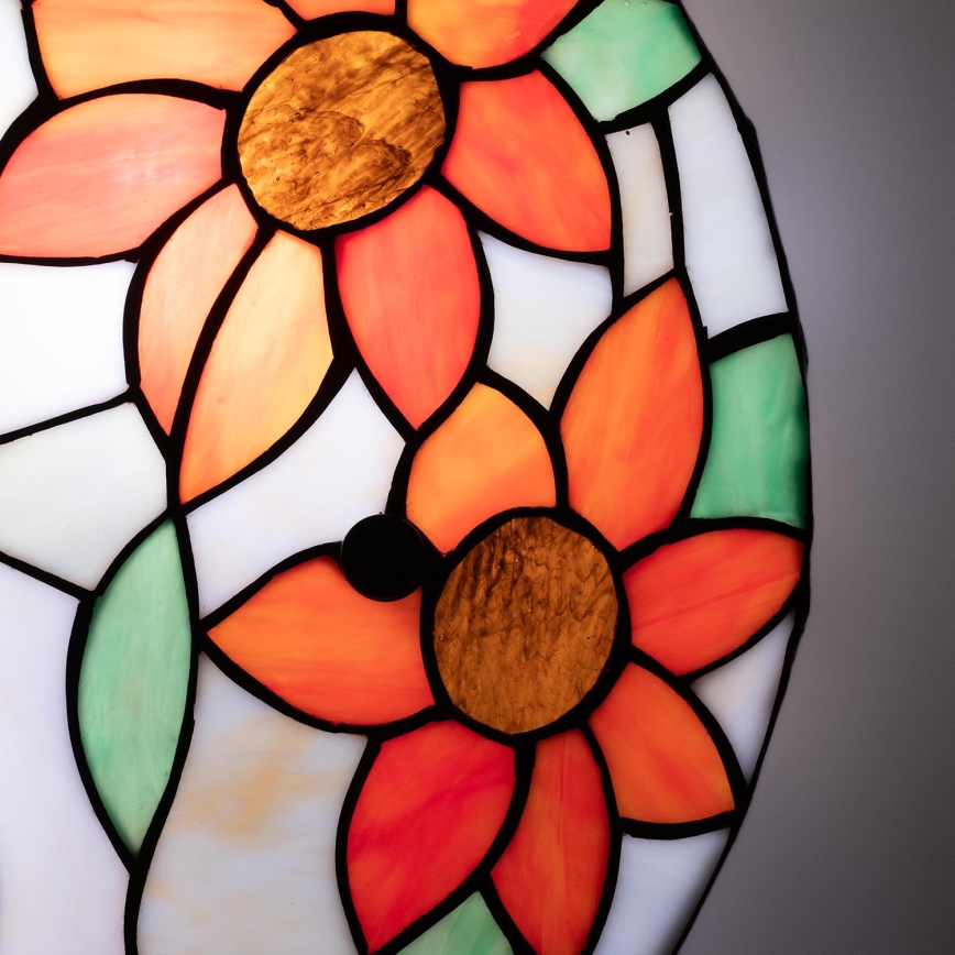 Brilagi - Tiffany vitražna stropna svjetiljka SUNFLOWER 3xE27/60W/230V, promjer 40 cm