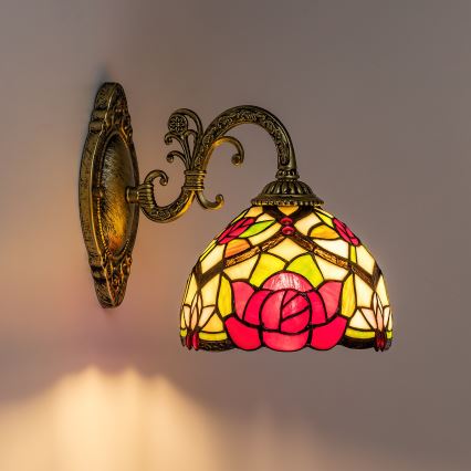 Brilagi - Tiffany vitražna zidna lampa GARLAN 1xE27/40W/230V